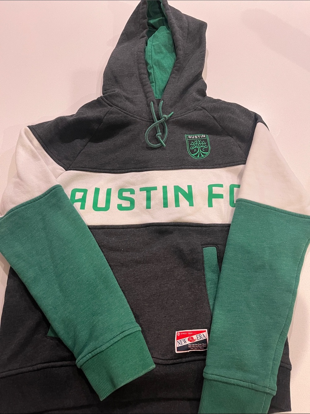 New Era Austin FC Crewneck Hoodie - Green, Charcoal & White